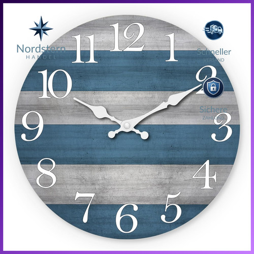 Wanduhr 30cm geräuschlos - 30cm,