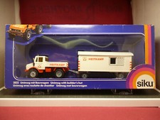 SIKU: 2822 MB Unimog U 1500 BR. 425 mit Bauwagen Werbemodell "HEITKAMP" OVP 1:55