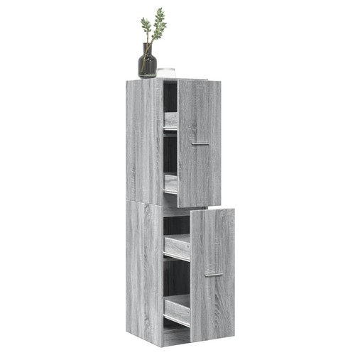 Apothekerschrank grau sonoma - grau,