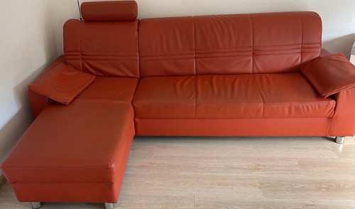 Ecksofa leder rot - ecksofa,