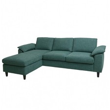 B-Ware Sofa-Garnitur MCW-O71, L-Form, Liegefläche links/rechts, grün