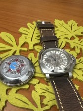 Armbanduhr Handmade MOLNIJA Kal. 3603 USSR Unikat mechanisch HAU Militär-Style