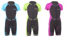 ScubaTec Kinder Neopren Lycra Shorty Badeanzug als Sonnen und Kälteschutz