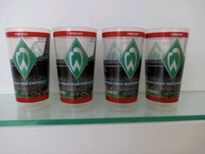 Werder Bremen Fanbecher, 4 x Becher Nicht die Mittel ..., 0,4L,  guter Zustand