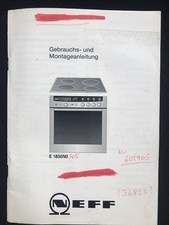 Gebrauchs- und Montageanleitung Neff Herd und Backofen E 1856N0