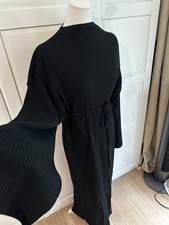 Maxikleid mit Gürtelschnur Abaya Khimar schwarz onesize 34-44