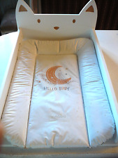 Baby Wickelaufsatz für Kommoden Fuchs weiß + Wickelauflage Albero Hello Baby