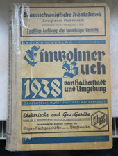   Einwohnerbuch Adressbuch Halberstadt und Umgebung 1938