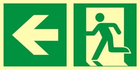 Wegweiser zum notausgang - zum,