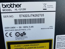Brother HL-1212W Duplex Laserdrucker, S/W (HL-1212WG1) DEFEKT! + neuer Patrone