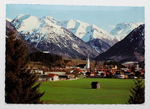 Postkarte oberstdorf im - oberstdorf,