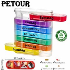 Tablettenbox 7 Tage Pillendose Pillenbox Medikamentenbox Medikamentendosierer DE