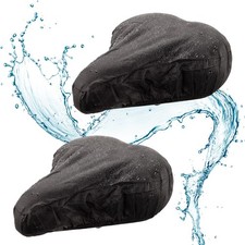 2x Sattelüberzug Schwarz Regenschutz Fahrrad-Sattel-Schutz-Bezug