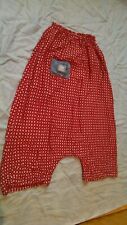 Haremshose Pumphose Pluderhose Upcycling Gr.36-42 rot jeans 3/4 länge