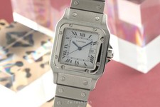 Cartier Santos Carrée GM "White Roman" Edelstahl Automatik Herrenuhr Ref. 2960 