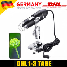Mini USB Digital Mikroskop Lupe 1600X HD Microscope Kamera 8 LED für Handy PC