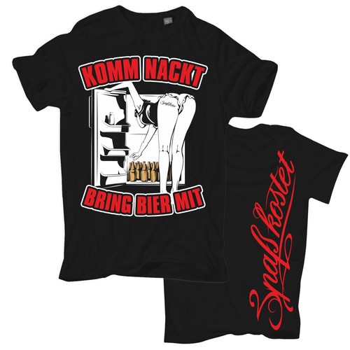 Herren shirt komm nackt und - herren, t-shirt