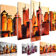 Manhattan Skyline New York Stadt Bilder Keilrahmenbild Leinwand