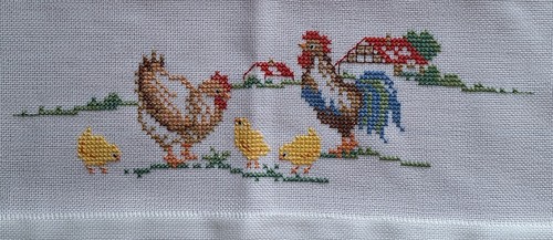 Schöne handgestickte