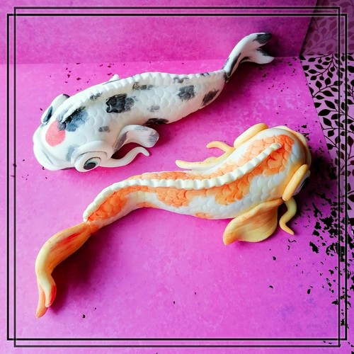 Kois dekorationen aus fondant - kois,