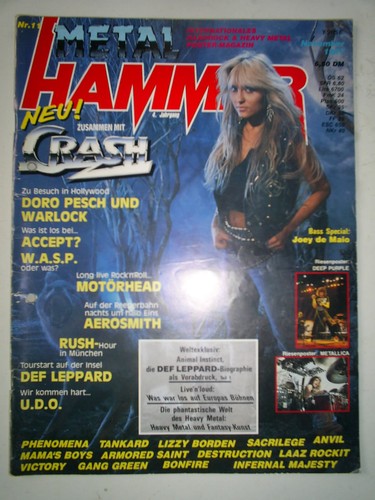 Metal hammer 1987 - hammer, warlock