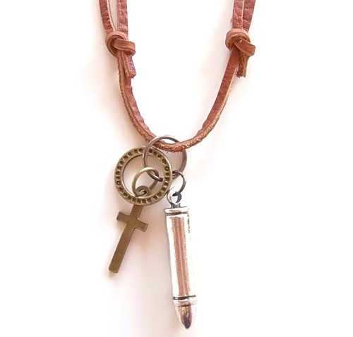 Lederkette handarbeit echt - lederkette,