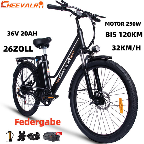 Zoll elektrofahrrad 250w - 26,
