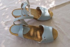 Holzclogs Sandalen Leder