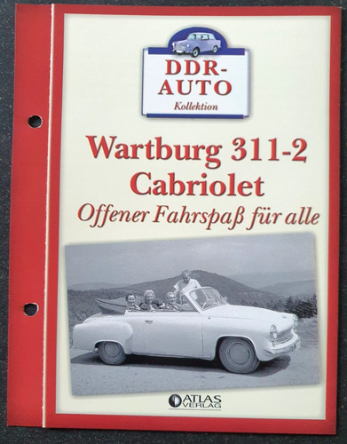 Atlas ddr auto wartburg - wartburg, 311-2