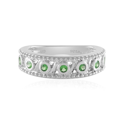 Tsavorit sterling silber ring - silber,