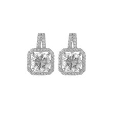 Sterling Silber Pin 6Mm Cz