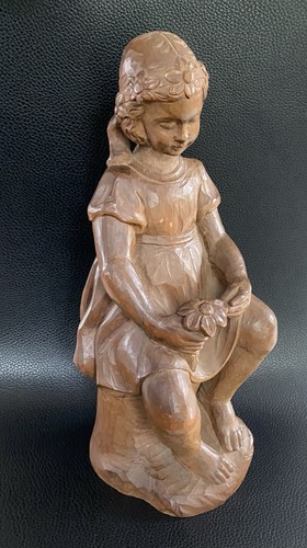 Alte geschnitzte holzfigur - geschnitzte,