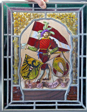 Bleiglasfenster, Bleiverglasung, Ätzglas, Glasbild, Stadt Sardon 1545 Frankreich