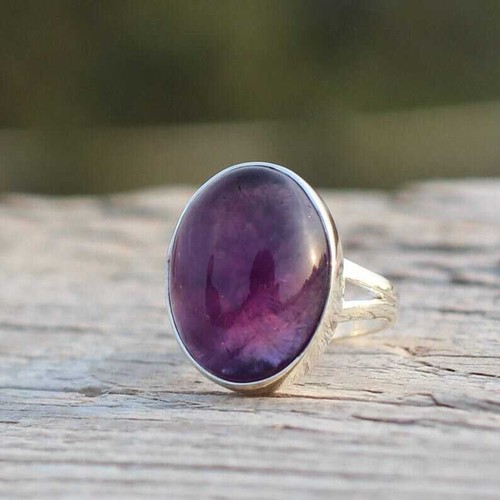 Schöner ovaler amethyst ring - schöner,
