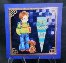 Einschulungskarte Junge Unikat