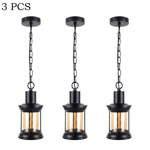 3er pendelleuchte e27 schwarz - 3er,