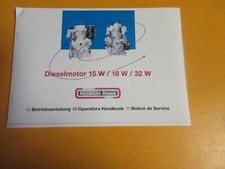 Betriebsanleitung Dieselmotor Farymann W15 W18 W32 Diesel Handbuch wassergekühlt