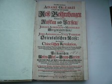 Olearius, Reisebeschreibung, Moskau,Persien,Fernost, Wiering anno 1696. -RARA---