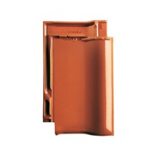 Dachziegel Creaton FUTURA FINESSE rot glasiert Flachdachziegel Ton Muster