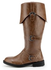 Piratenstiefel Deluxe Herren braun - Hochwertige braune Stiefel für Ritter,