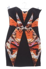 LIPSY Corsagenkleid Damen Kleid Gr. DE 38 schwarz-hellorange-weiß Elegant
