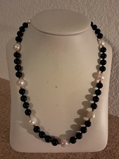 Halskette Onyx, SWZ, 51 cm