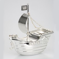 Spardose Schiff Silber Urlaub