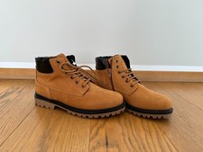 Zara Schuhe Gr.39 Boots Leder Wildleder Herbst Winter Stiefel braun cognac NEU!