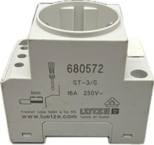 Lütze ST-3/S Schaltschrank-Steckdose für Hutschiene Schuko Grau 16A 250V 680572