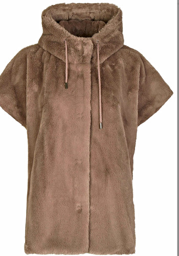 White damen kunstpelz - damen, poncho