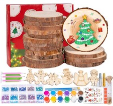 Holzscheiben zum Basteln set 9-10cm 30 Stück Baumscheiben Bastelholz Für DIY