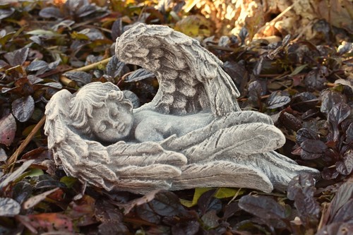 Steinfigur engel flügeln - engel,