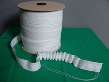 10 Meter Gardinenband / Kräuselband 25 mm breit weiß Neu