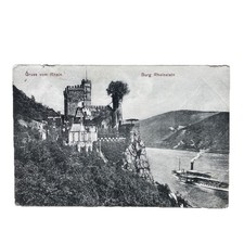 Postkarte burg rheinstein - postkarte,